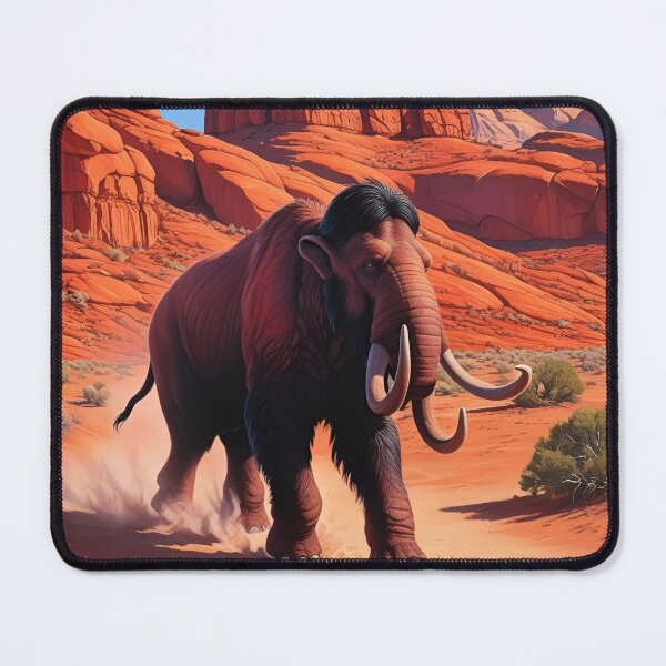 Item preview, Utah Mammoth Illustration – Stylized Mammoth with Utah Landscape designed and sold by echowood26.
