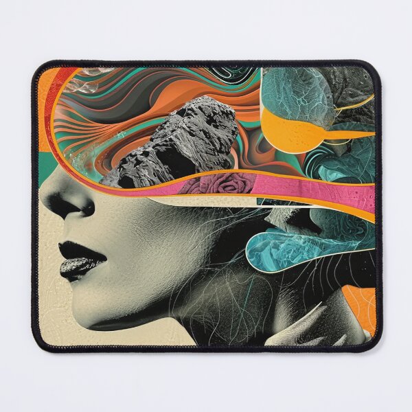 Item preview, Woman retro style dystopia collage 2 designed and sold by SparroCreative.