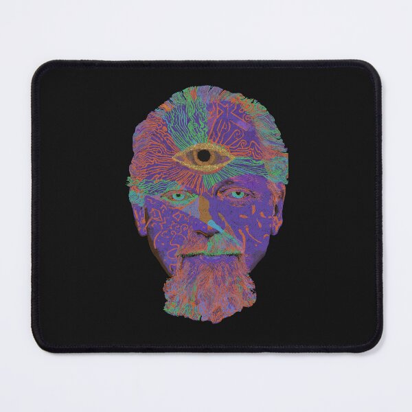 Item preview, Robert Anton Wilson Third eye Psychedelic Portrait designed and sold by Mystikos Art.