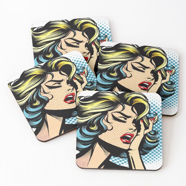 Item preview, Pop Art Comic Girl – Retro Emotional Woman Illustration, Vintage 60s Style designed and sold by Ojo de Lilith.