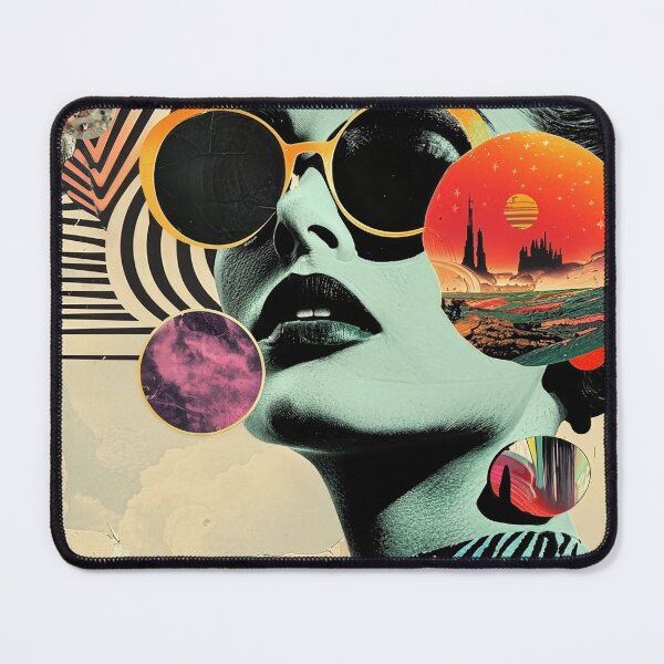 Item preview, Woman retro style dystopia collage 3 designed and sold by SparroCreative.