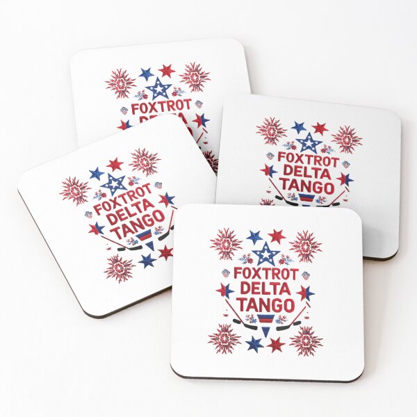 Item preview, Foxtrot Delta Tango Hockey Embroidered Patch Design designed and sold by ArtDesignTp.