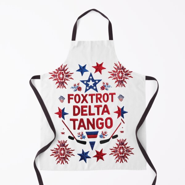 Item preview, Foxtrot Delta Tango Hockey Embroidered Patch Design designed and sold by ArtDesignTp.