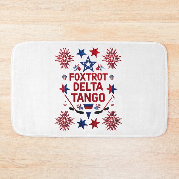 Item preview, Foxtrot Delta Tango Hockey Embroidered Patch Design designed and sold by ArtDesignTp.
