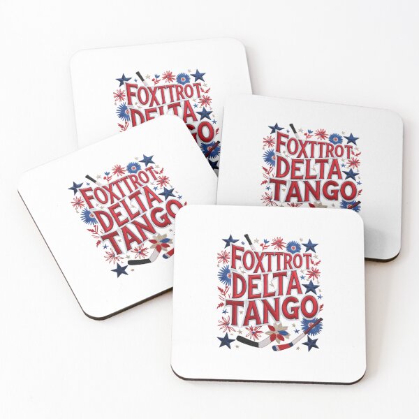 Item preview, Foxtrot Delta Tango Bold Embroidered Hockey Patch Design designed and sold by ArtDesignTp.