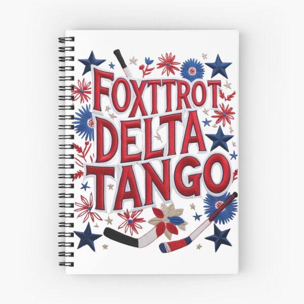 Item preview, Foxtrot Delta Tango Bold Embroidered Hockey Patch Design designed and sold by ArtDesignTp.