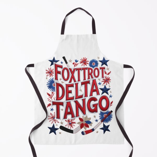 Item preview, Foxtrot Delta Tango Bold Embroidered Hockey Patch Design designed and sold by ArtDesignTp.