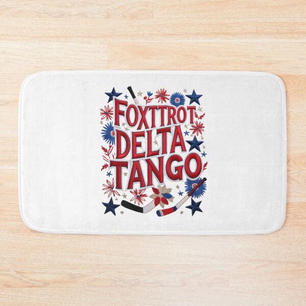 Item preview, Foxtrot Delta Tango Bold Embroidered Hockey Patch Design designed and sold by ArtDesignTp.