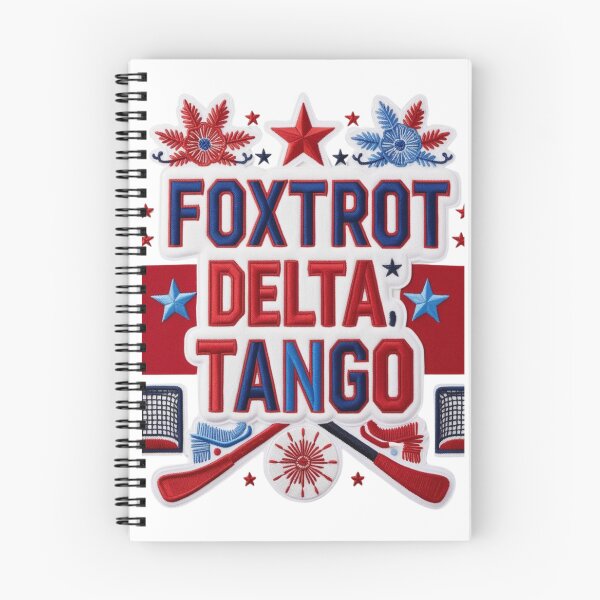 Item preview, Foxtrot Delta Tango Patriotic Embroidered Hockey Patch Design designed and sold by ArtDesignTp.