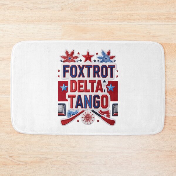 Item preview, Foxtrot Delta Tango Patriotic Embroidered Hockey Patch Design designed and sold by ArtDesignTp.