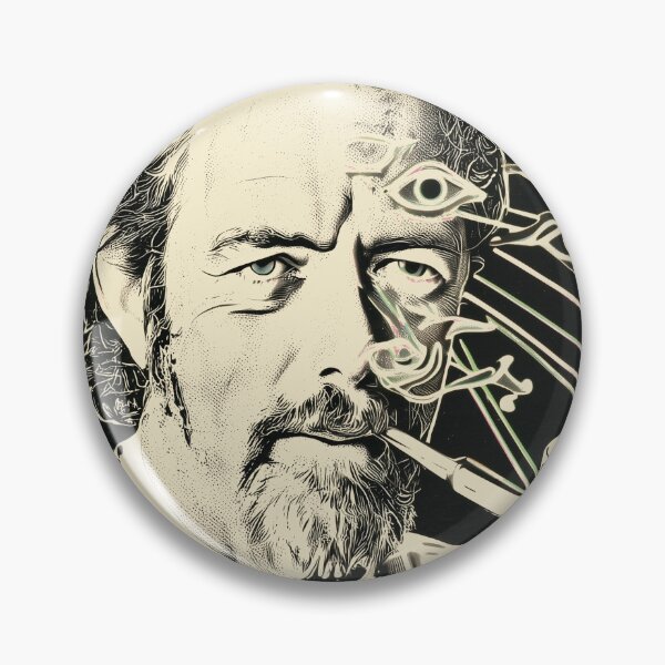 Item preview, Alan Watts Visionary Portrait designed and sold by Mystikos Art.