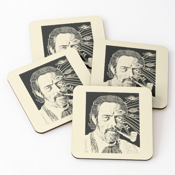 Item preview, Alan Watts Visionary Portrait designed and sold by Mystikos Art.