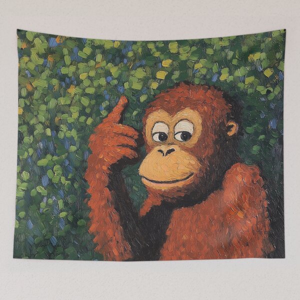 Item preview, Orangutan | Post-impressionist painting style designed and sold by ComicsFactory.