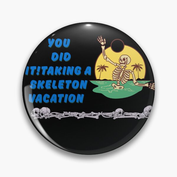 Item preview, Skeleton Beach Vacation – Funny Summer Skeleton Design designed and sold by DiscVenture.