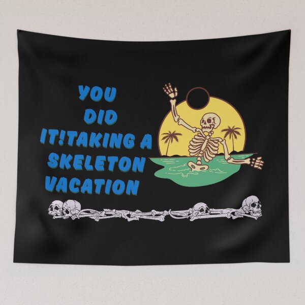 Item preview, Skeleton Beach Vacation – Funny Summer Skeleton Design designed and sold by DiscVenture.