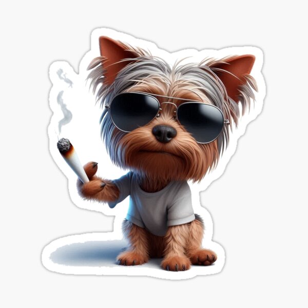 Artikel-Vorschau von Kiffende Tiere * Yorki 2, designt und verkauft von Toeffelshop.