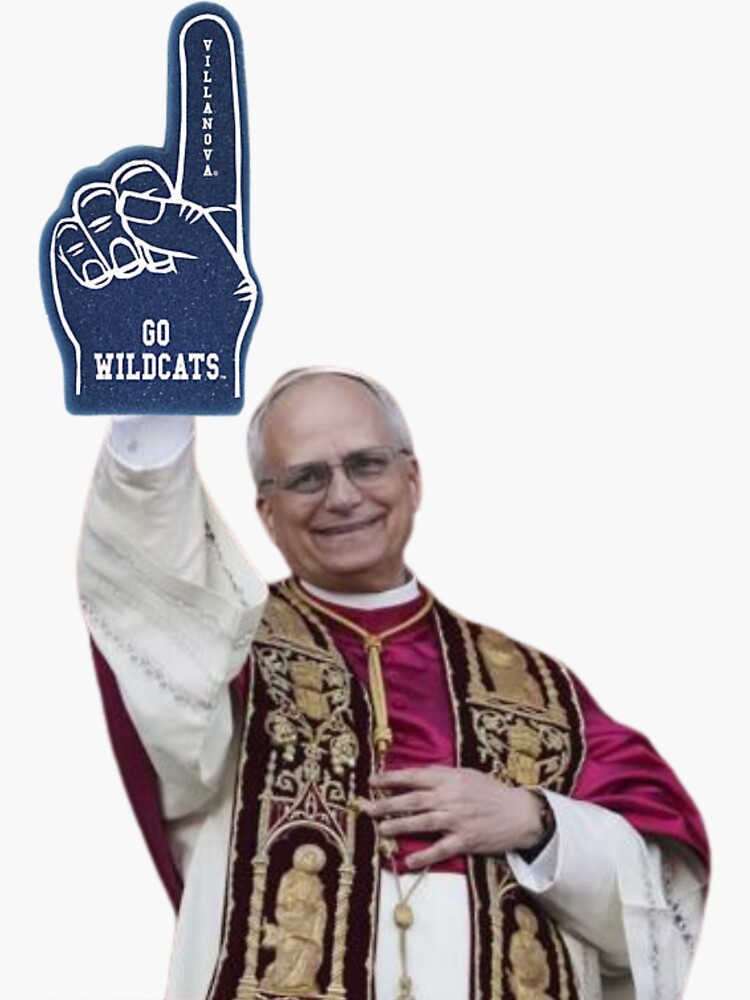 Thumbnail 3 of 3, Sticker, Pope Leo Villanova University Foam Finger designed and sold by sapphostickers.