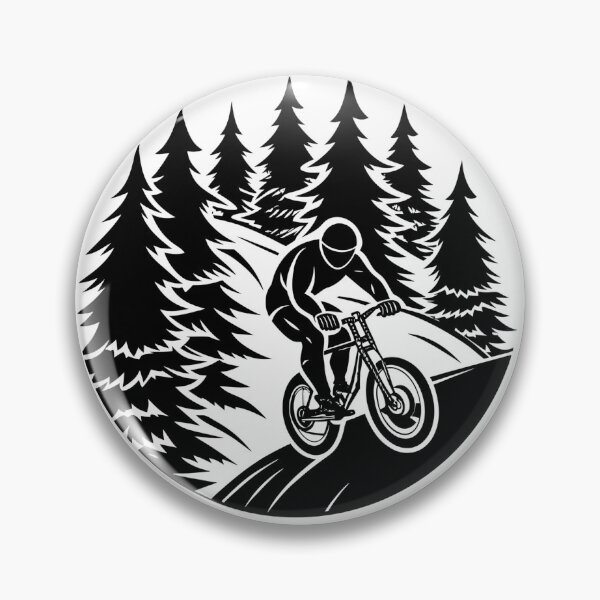 Item preview, Mountain Biking in Pine Forest – Extreme Downhill Trail Ride designed and sold by VibeTCreations.