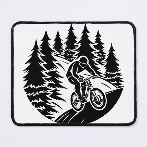 Item preview, Mountain Biking in Pine Forest – Extreme Downhill Trail Ride designed and sold by VibeTCreations.