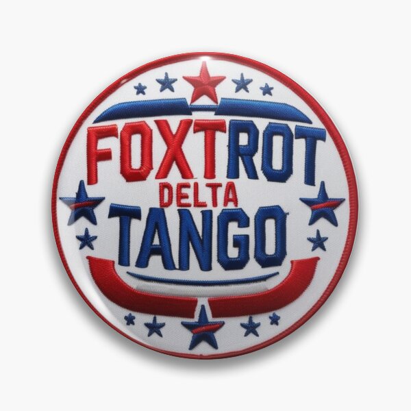 Item preview, Foxtrot Delta Tango Bold Patriotic Embroidered Patch Design designed and sold by ArtDesignTp.
