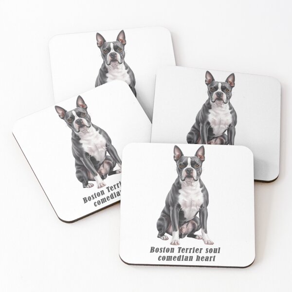 Item preview, Dark Gray Boston Terrier designed and sold by Pawtraitvibes.
