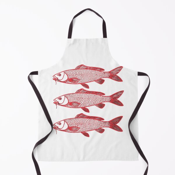 Item preview, Three Red Line-art Fishes 2 designed and sold by SparroCreative.