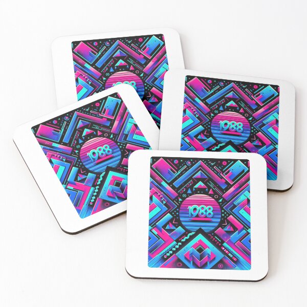 Item preview, Retro 80s 1988 Motif AI-Designed Clothing & Accessories – Vintage Art for Pattern Lovers & Unique Fashion Statements designed and sold by knalpot-design.