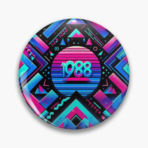 Item preview, Retro 80s 1988 Motif AI-Designed Clothing & Accessories – Vintage Art for Pattern Lovers & Unique Fashion Statements designed and sold by knalpot-design.