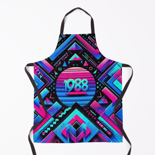 Item preview, Retro 80s 1988 Motif AI-Designed Clothing & Accessories – Vintage Art for Pattern Lovers & Unique Fashion Statements designed and sold by knalpot-design.