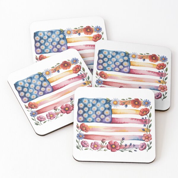 Item preview, usa flag and poppies designed and sold by jkrphoto.