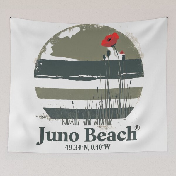 Item preview, Coordinates of Valor - Juno Beach designed and sold by PosiPrints.