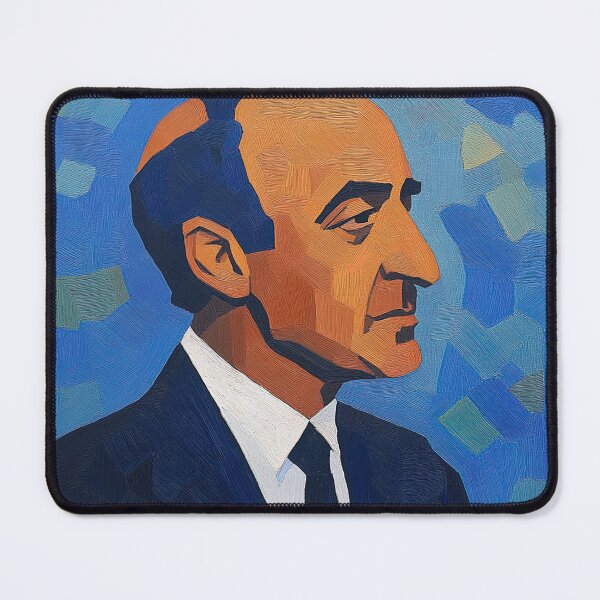 Item preview, Oscar Niemeyer portrait | Post-impressionist painting style designed and sold by ComicsFactory.