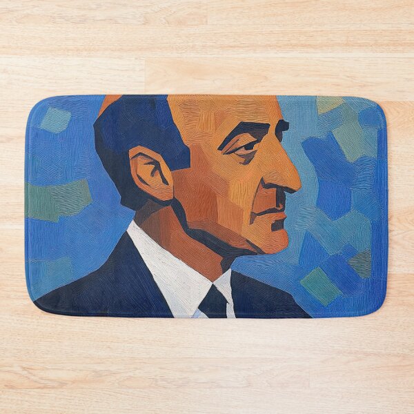Item preview, Oscar Niemeyer portrait | Post-impressionist painting style designed and sold by ComicsFactory.