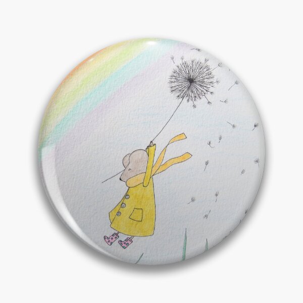 Item preview, Mouse with Dandelion | Cute Character | Uplifting Drawings designed and sold by AngelaMarieArt.