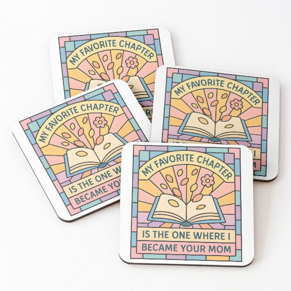 Item preview, My Favorite Chapter: The One Where I Became Your Mom | Stained Glass Pastel Mother’s Day Digital Art 2025 designed and sold by AnnDesignStudio.