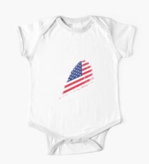 Tacos USA Flag Red White Blue Stars Stripes One Piece - Short Sleeve
