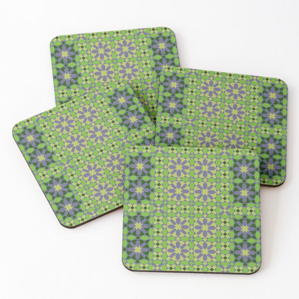 Item preview, Geometric Floral Pattern in Lush Green Garden designed and sold by Tarjiart.