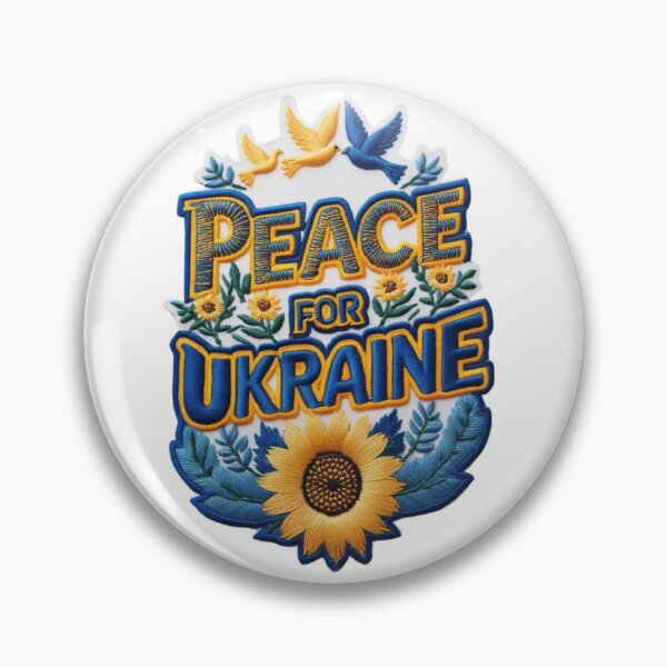 Item preview, Peace for Ukraine Embroidered Patch Design designed and sold by ArtDesignTp.