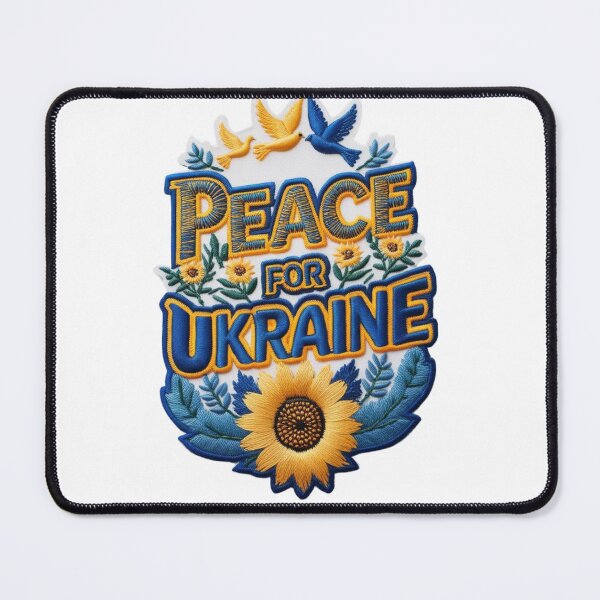 Item preview, Peace for Ukraine Embroidered Patch Design designed and sold by ArtDesignTp.