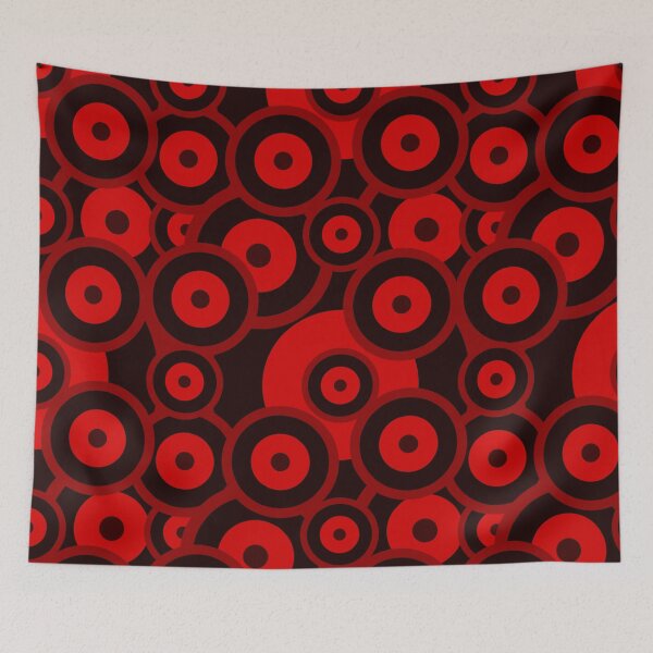 Item preview, Red Repeat pattern Classic Retro RAF mod roundel designed and sold by ModSupporters.