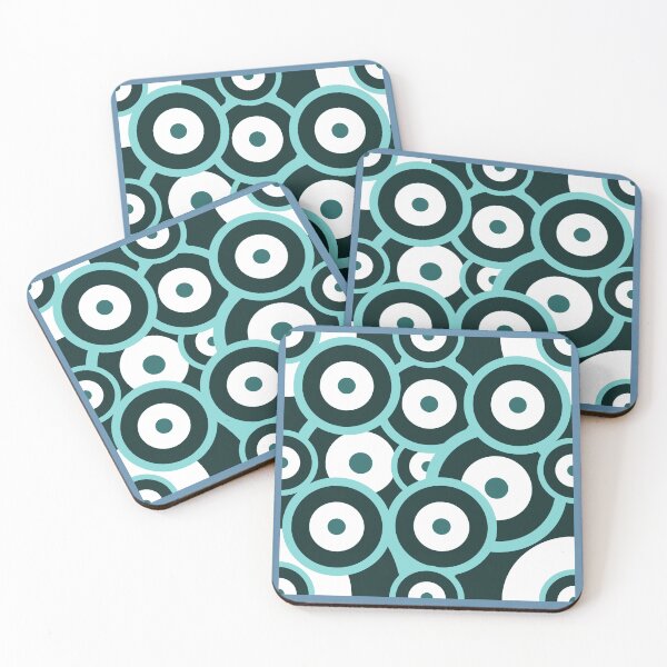 Item preview, Teal Repeat pattern Classic Retro RAF mod roundel designed and sold by ModSupporters.