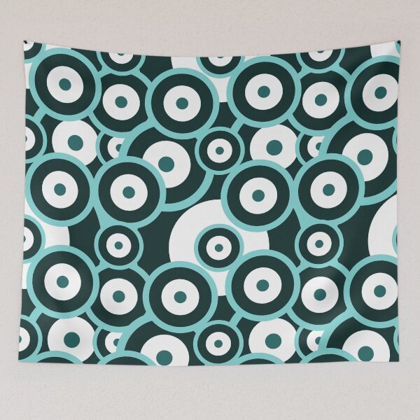 Item preview, Teal Repeat pattern Classic Retro RAF mod roundel designed and sold by ModSupporters.