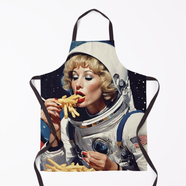 Item preview, Female Astronaut Eats French Fries 1970s Pop Aesthetic 21 designed and sold by NickWhittleArt.
