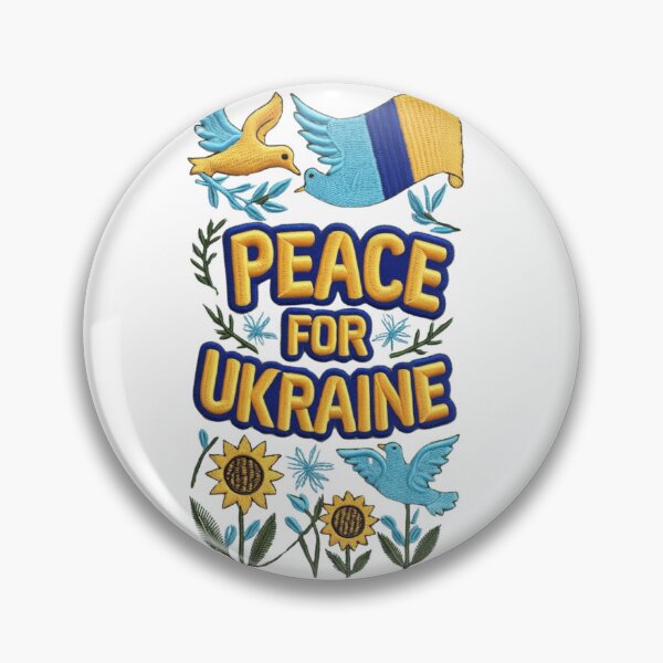 Item preview, Peace for Ukraine Embroidered Patch Design designed and sold by ArtDesignTp.