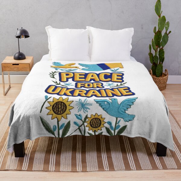 Item preview, Peace for Ukraine Embroidered Patch Design designed and sold by ArtDesignTp.