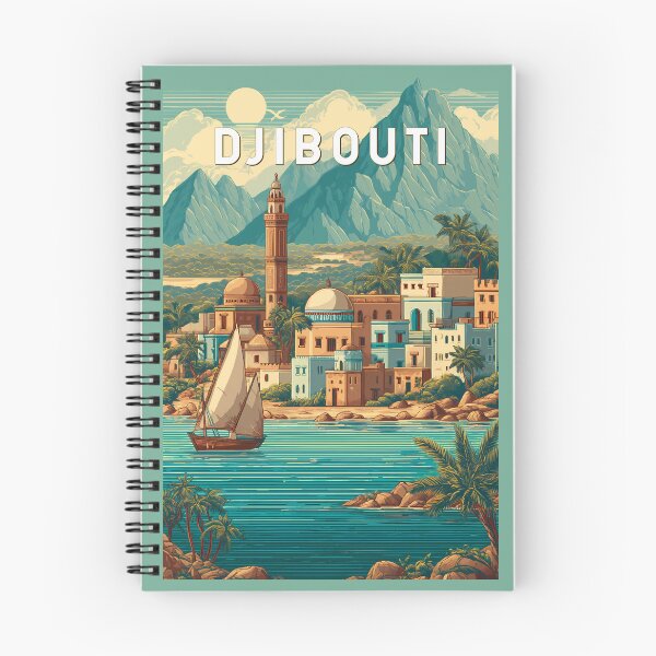 Item preview, Djibouti Illustration Travel Art Vintage designed and sold by KrisSidDesigns.