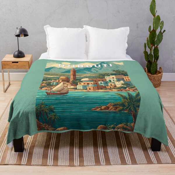Item preview, Djibouti Illustration Travel Art Vintage designed and sold by KrisSidDesigns.
