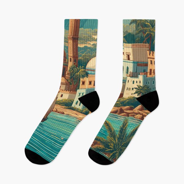 Item preview, Djibouti Illustration Travel Art Vintage designed and sold by KrisSidDesigns.
