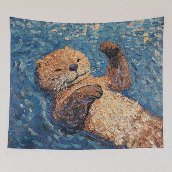 Item preview, Otter | Post-impressionist painting style designed and sold by ComicsFactory.