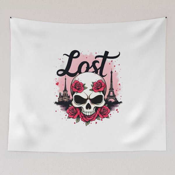Item preview, Lost In Paris Skull Roses designed and sold by Skullyjack.